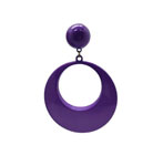 Boucle d'oreille flamenco en plastique. Cercle géant. Violet 2.893€ #502824650MRD